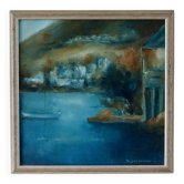 Huile sur toile suédoise, Marine, K. Jördahn