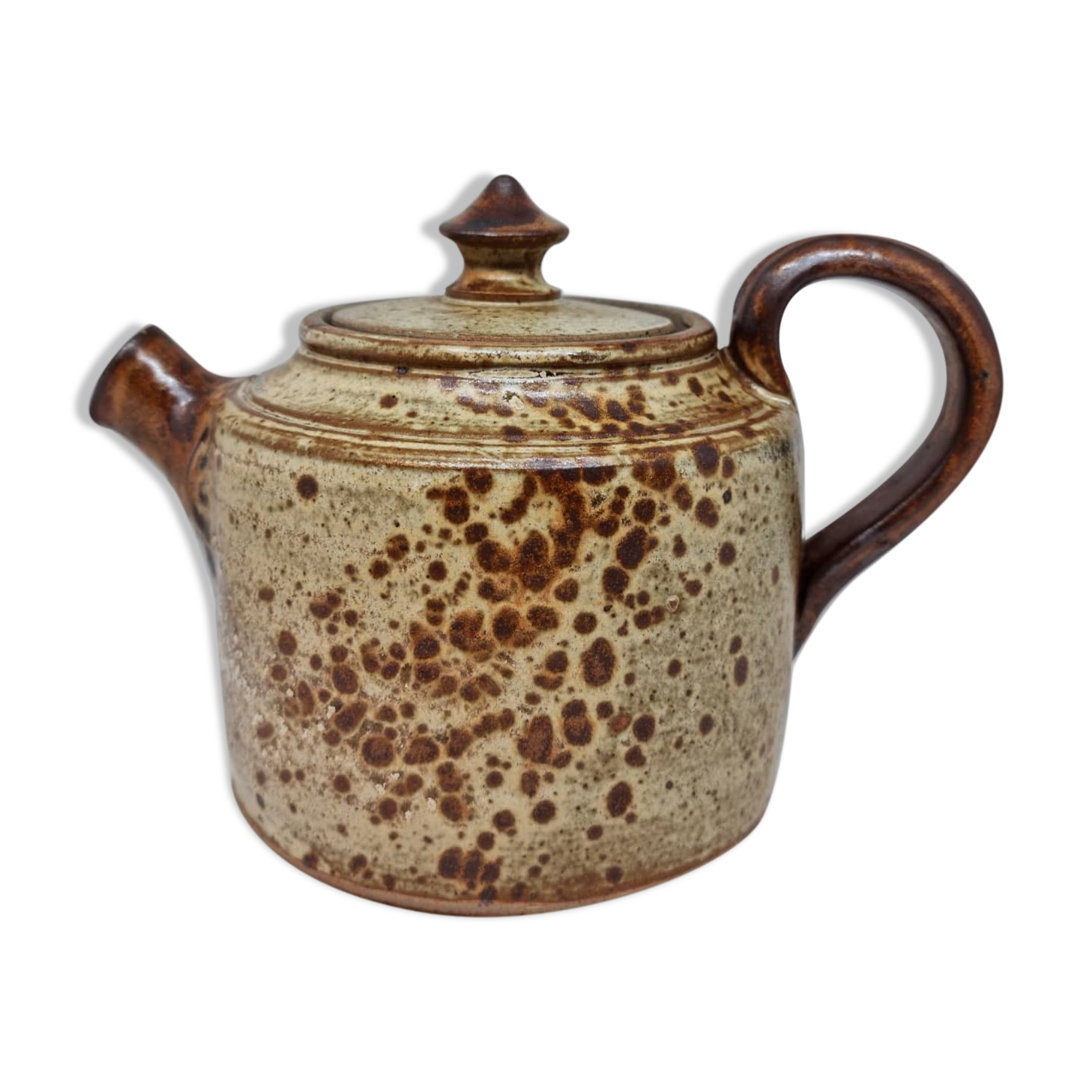 Glazed stoneware teapot