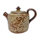 Glazed stoneware teapot