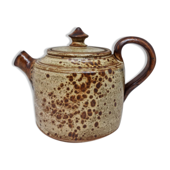 Glazed stoneware teapot