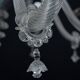 1940s Vintage Murano Clear Glass Chandelier, Classic Italian Art Glass