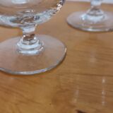 Vintage set of 5 glasses engraved on feet