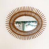 Vintage rattan mirror