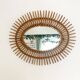 Vintage rattan mirror