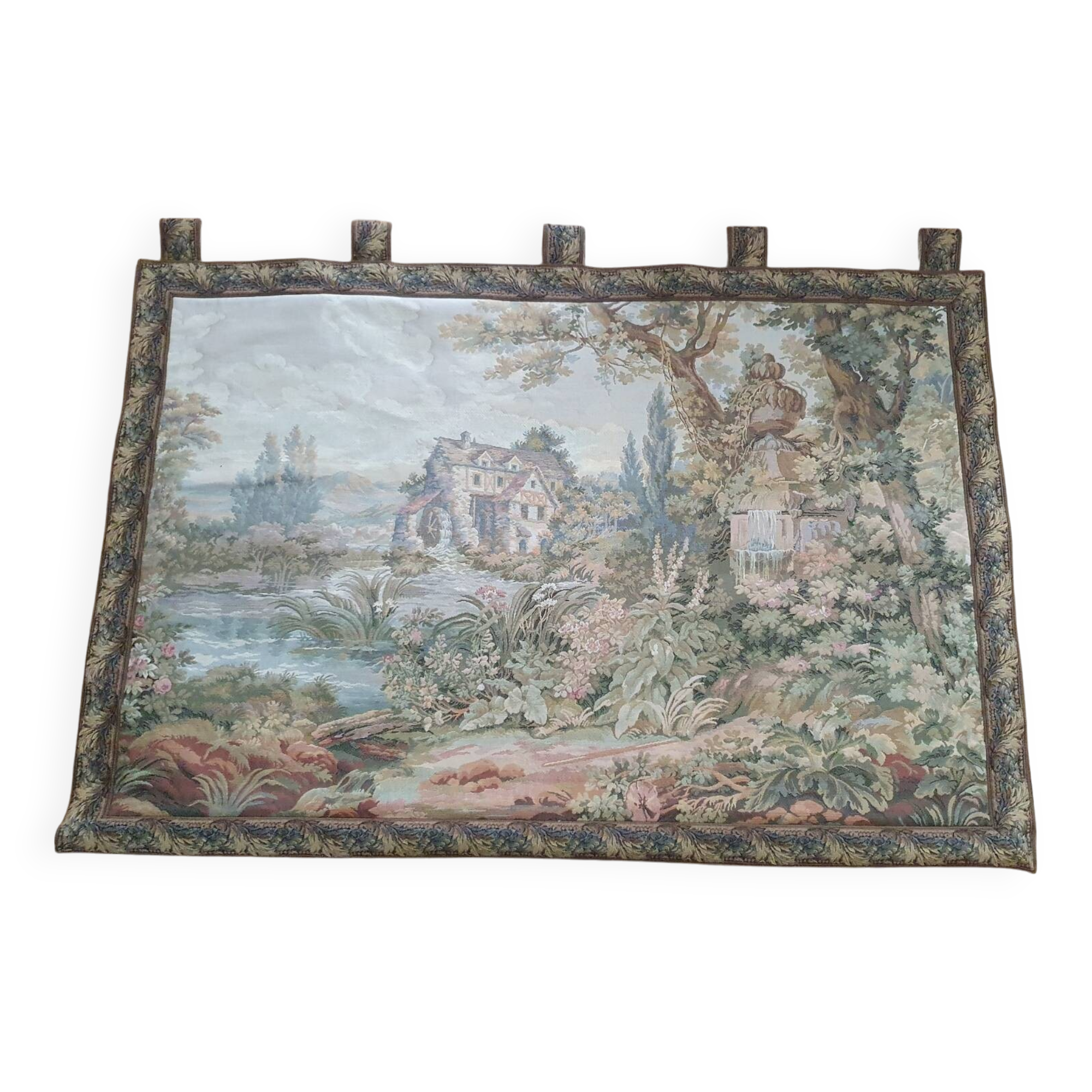 Countryside landscape scene wall tapestry
