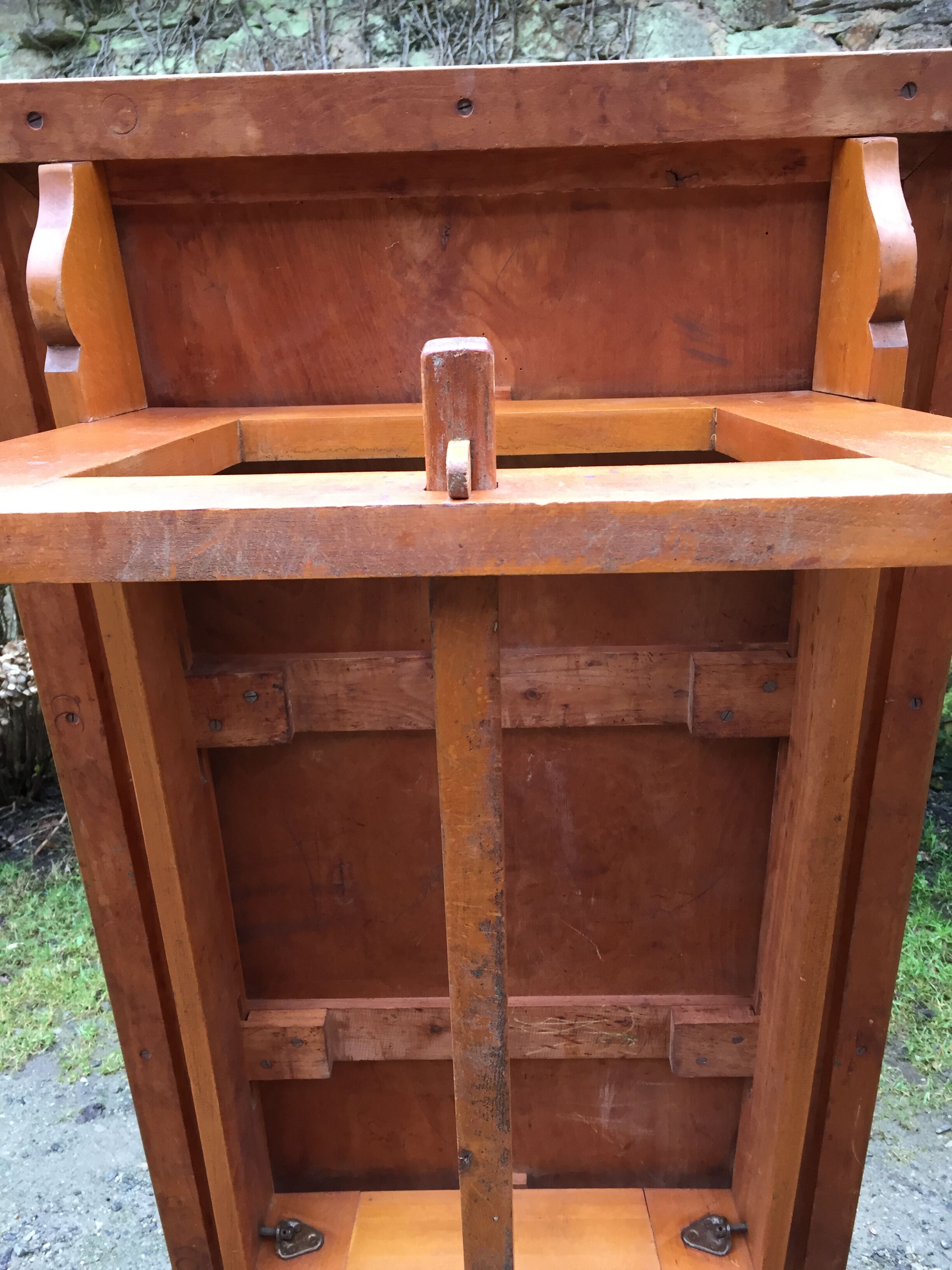 Vintage table René Gabriel in beech period reconstruction
