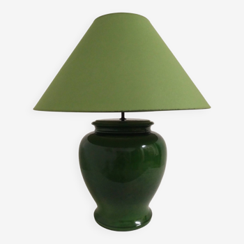 XL lamp in green earthenware from the 70s/80s