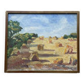 Toile ancienne, tableau signé Mallet