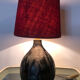 Vintage black ceramic lamp