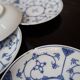 6 bowls Jager Eisenberg Blau Saxony blue and white porcelain