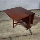 Vintage Scandinavian teak drop-leaf table, modular, 1960s.