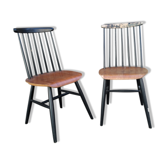 Paire de chaises Tapiovaara scandinaves années 50