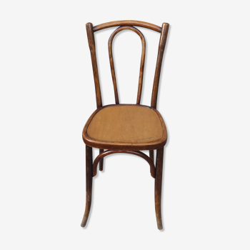 Chaise bistrot avec plaque marque buchon