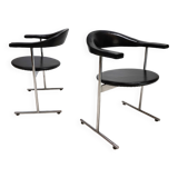 Set of 2 Kaufeld Airport 037 chairs by Geoffrey Harcourt, 1960