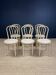 Set of 6 Thonet type bistro chairs light curved wood & Skaï GO IN Germany