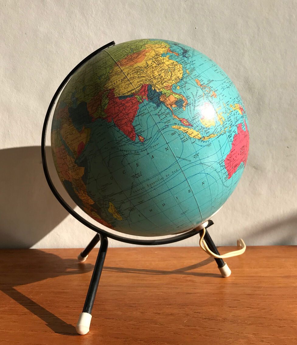 Luminous globe of Cartes Taride editions - 1960s