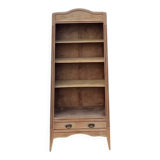 Vintage Parisian bookcase in raw wood - compass legs