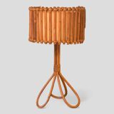 Rattan tripod lamp 1950 H47