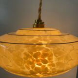 Pair of art deco pendant lights in Clichy glass