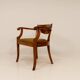 Swedish office chair in lacquered birch, mahogany brown, Sweden, 1920s.