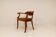 Swedish office chair in lacquered birch, mahogany brown, Sweden, 1920s.