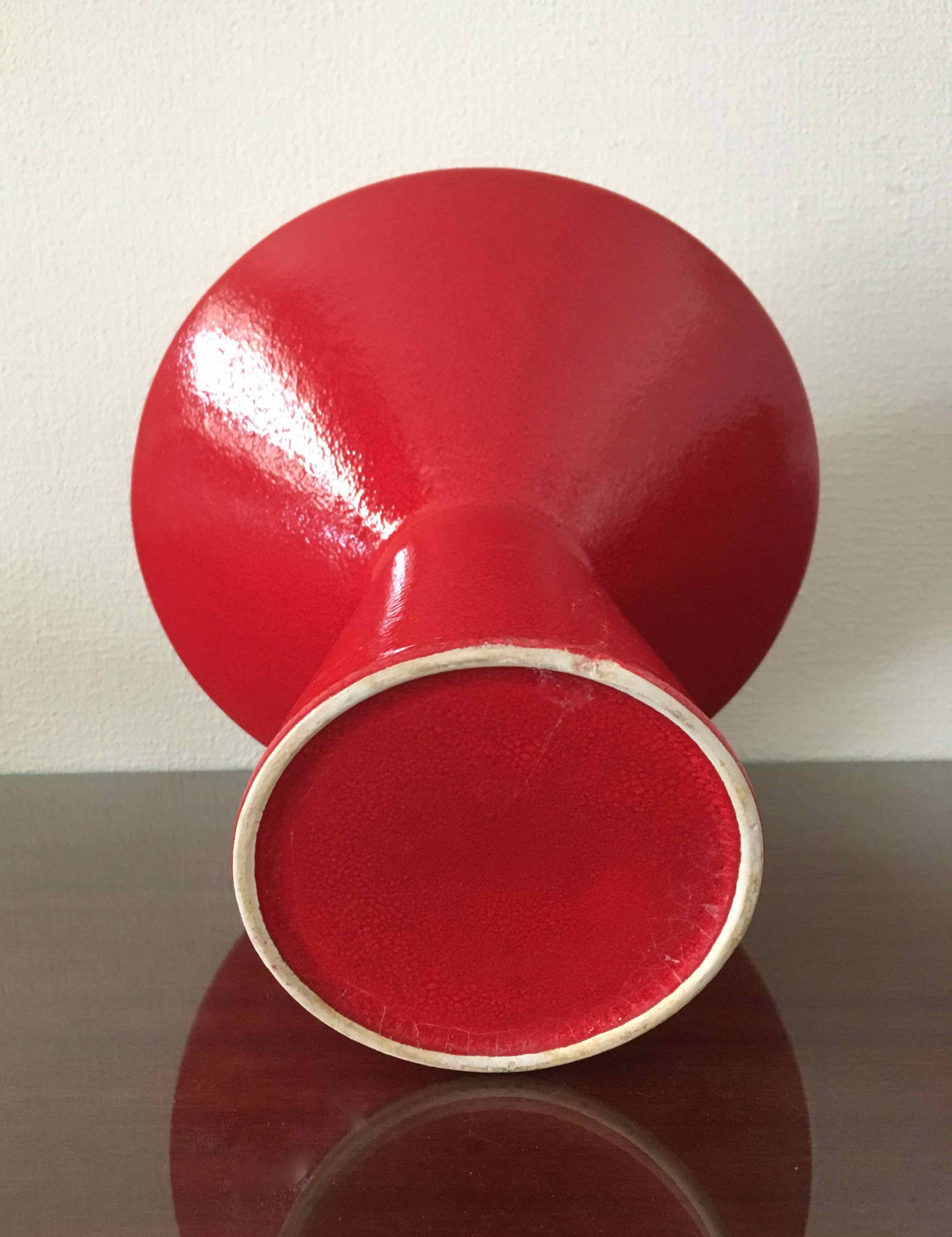 Italian design ceramic vase 1970