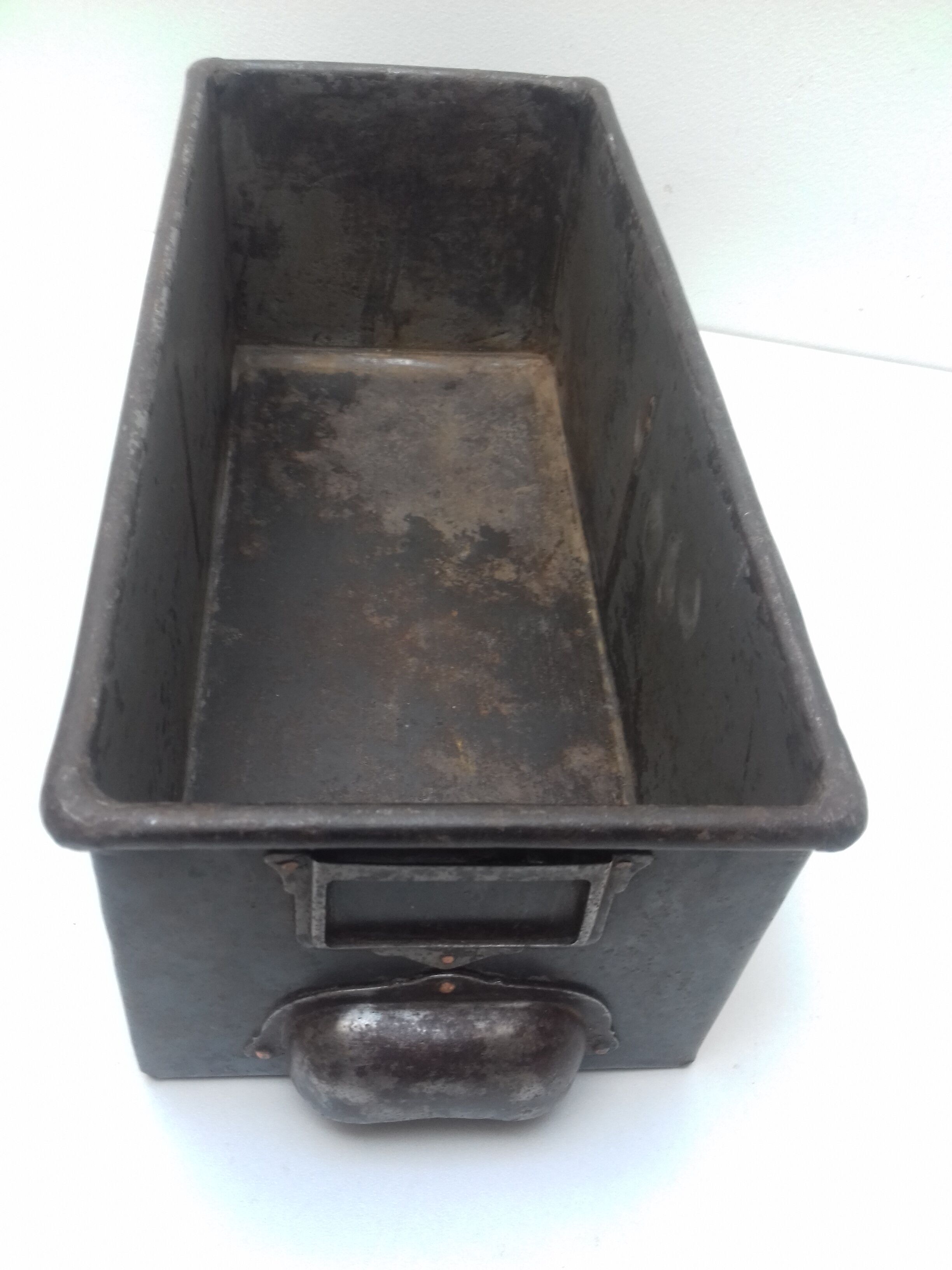 Old metal drawer