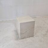 Italian Marble Side Table or Pedestal, 1980's