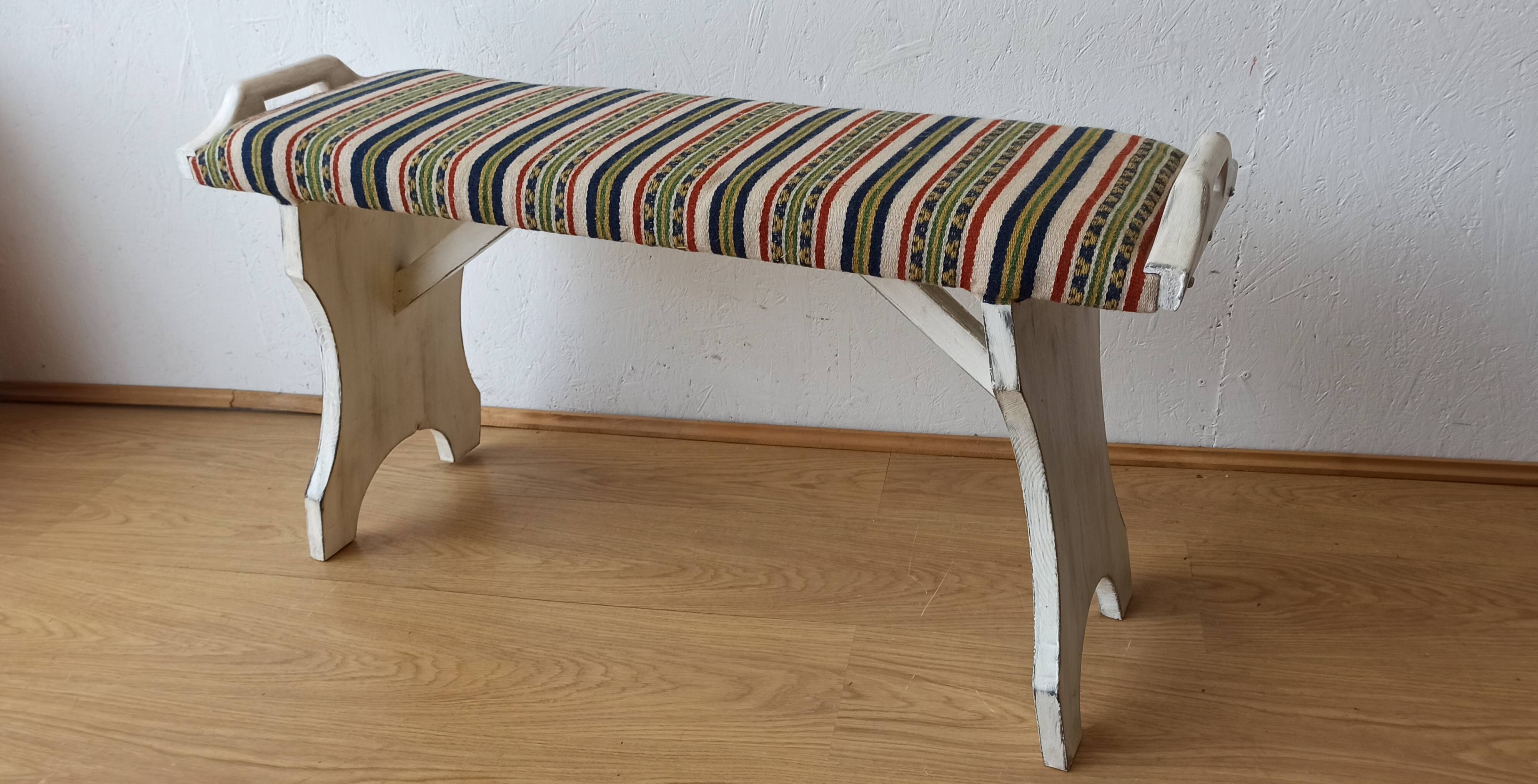 Wooden bench in vintage style.