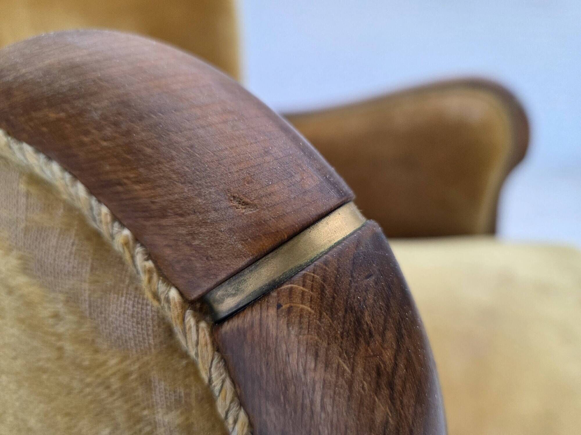 1960s, Danish armchair, furniture velour, beech wood, original.