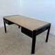 Italian design postmodern desk in metal and vintage 80s travertine top