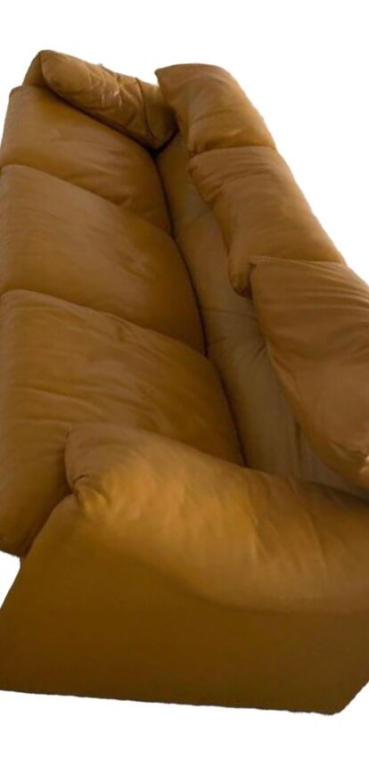 Maranlunga Cassina leather sofa by Vico Magistretti