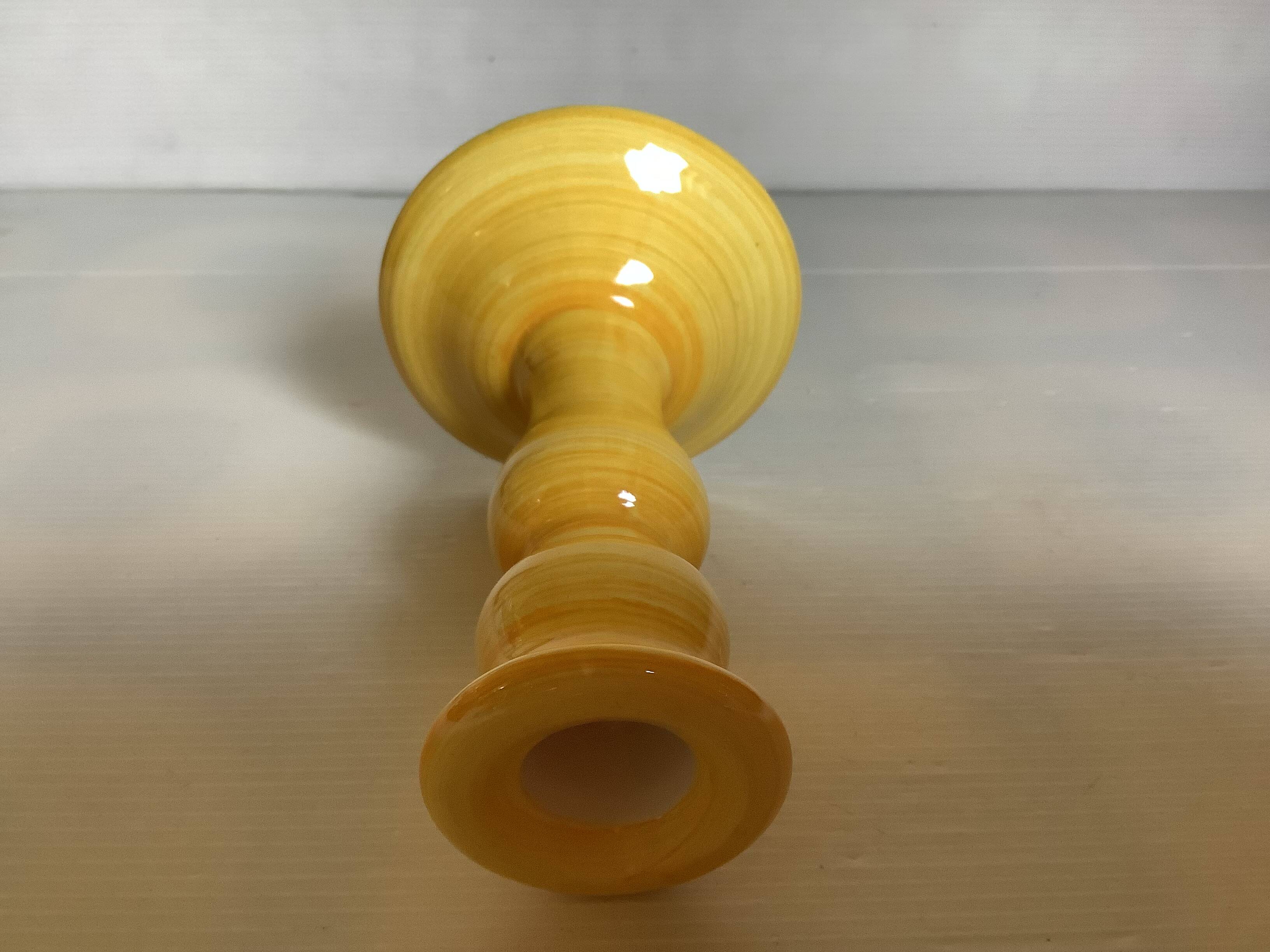 Sun yellow candle holder