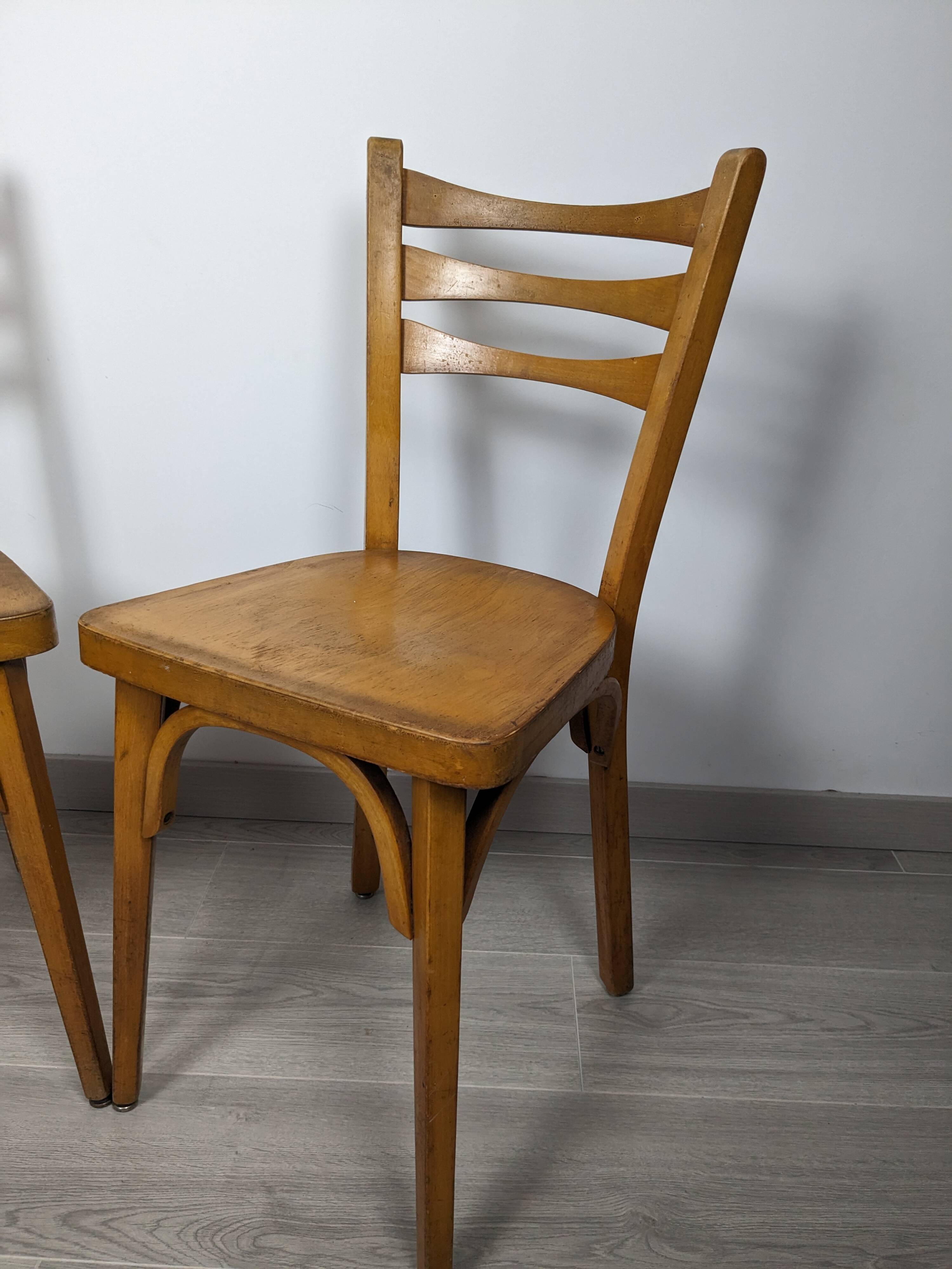 Pair of Baumann bistro chairs