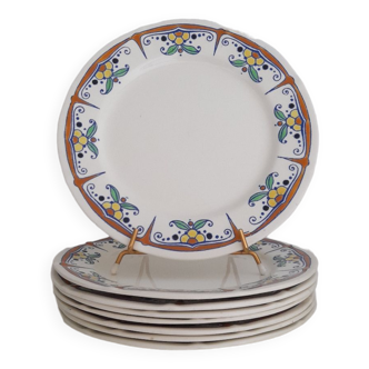 8 assiettes Boch art deco Astrid D944