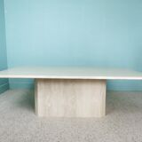 80's travertine coffee table