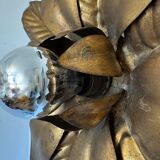 Golden flower wall light from the 70s