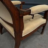 Voltaire armchair with 19th century mahogany system