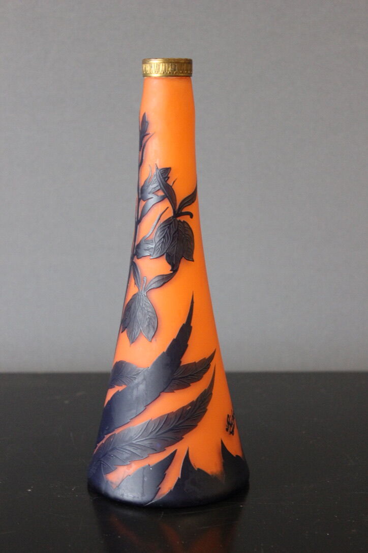 Glass paste vase by Richard circa 1920