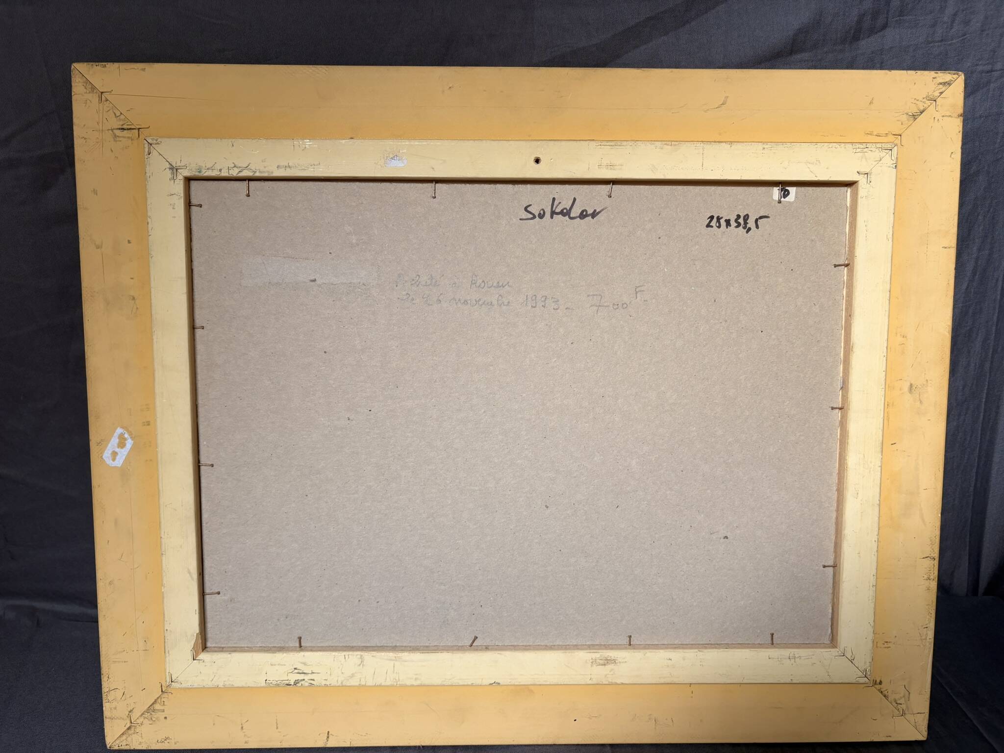 Old Oil Painting on Cardboard Landscape Provence Italy Mediterranean Caucasus So