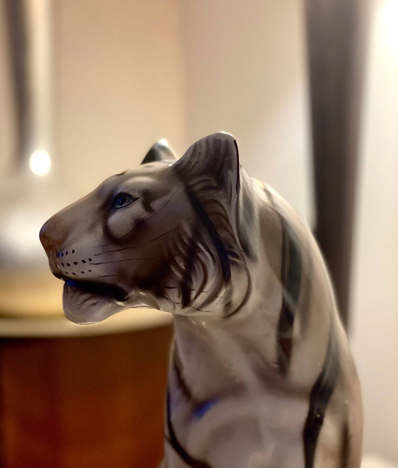 Enamelled ceramic tiger 1970