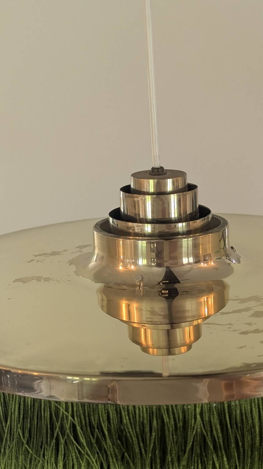 Superb brass fringed pendant light T-603 Hans Agne Jakobsson