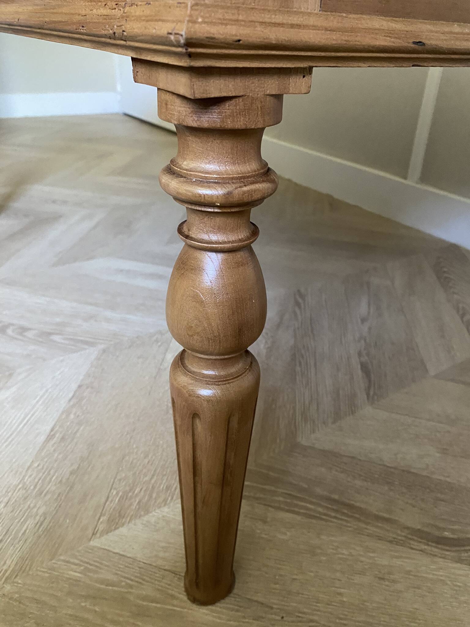 Large solid wood coffee table