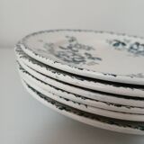 Set of 6 Terre de Fer plates, Acacia model