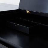 Commode laquée noire laiton signée Pierre Cardin 1980