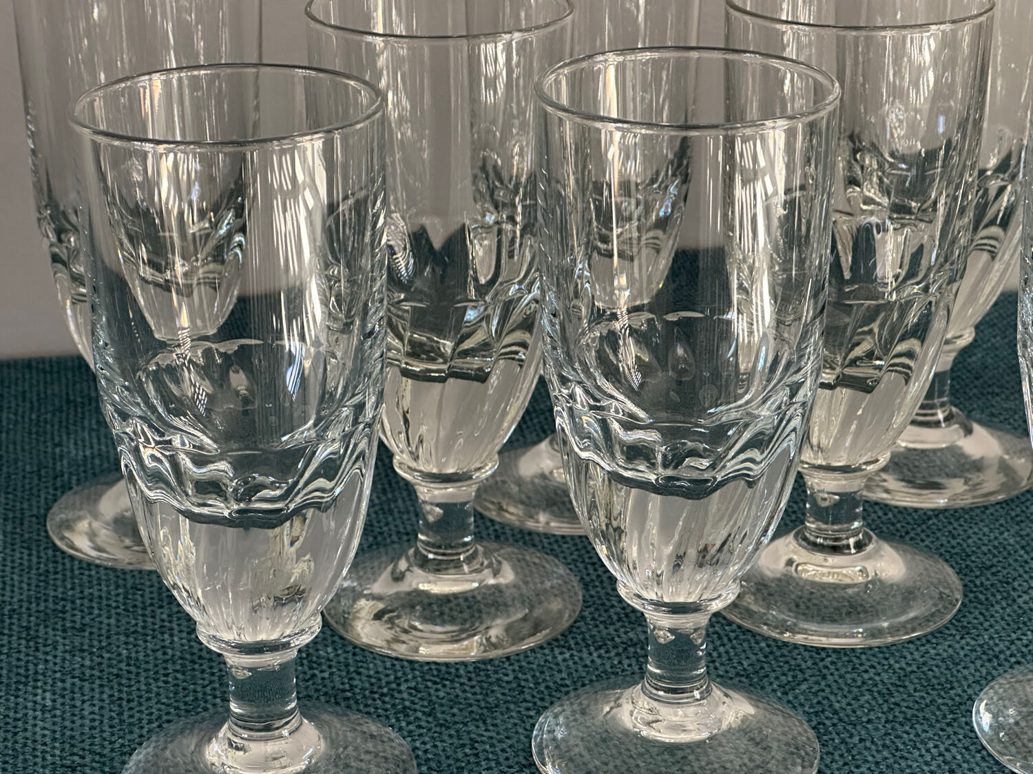 Set of 12 large Baccarat crystal glasses