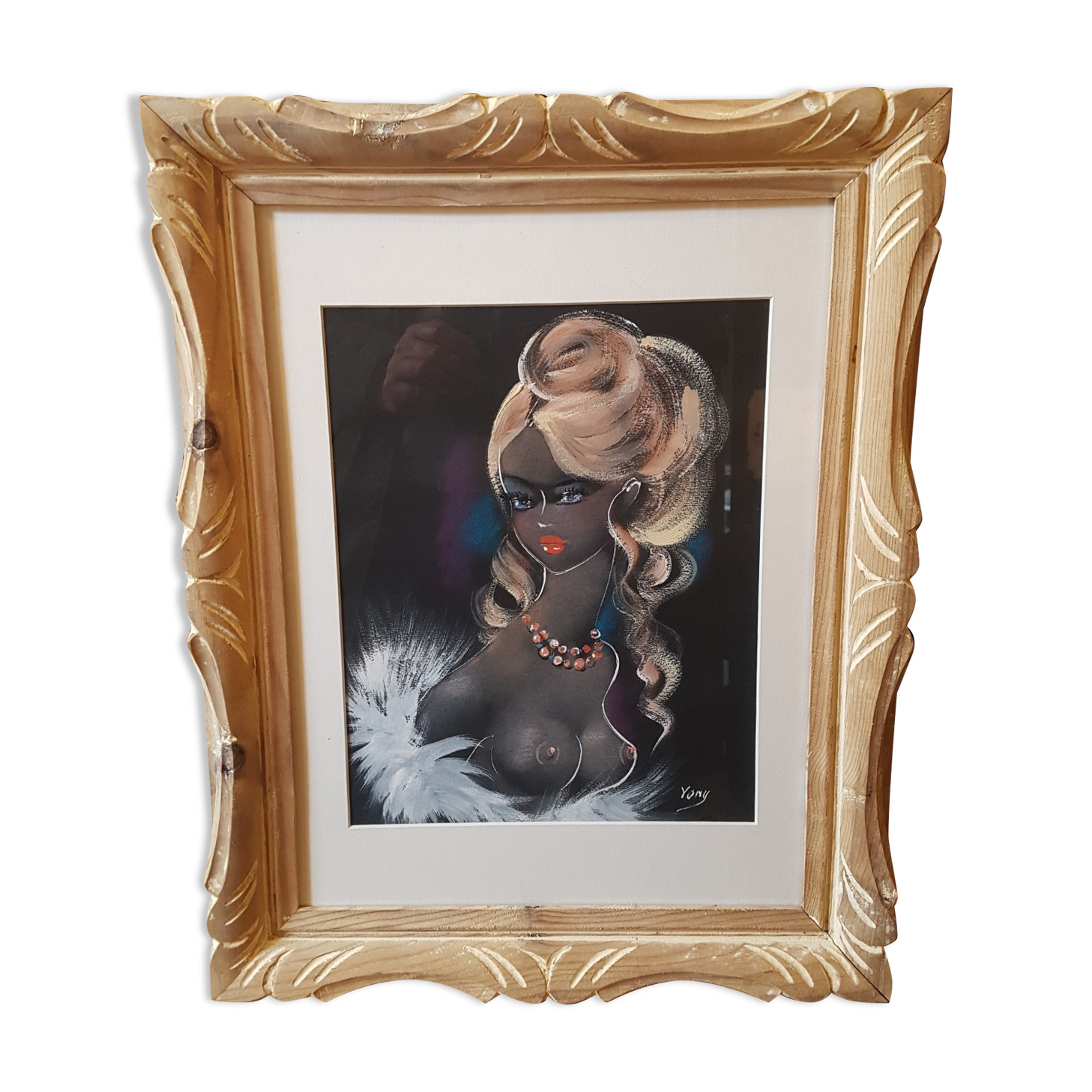 Young woman painting