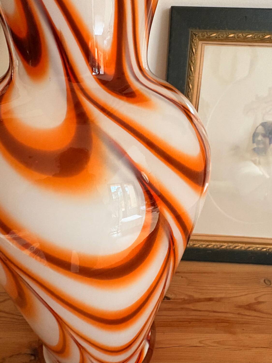 Grand vase en opaline marbrée — Style Pop Art Florentine — Années 7