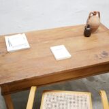 Table à manger de ferme, vintage en bois