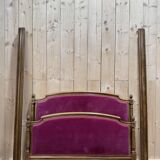 Louis XVI style velvet upholstered bed